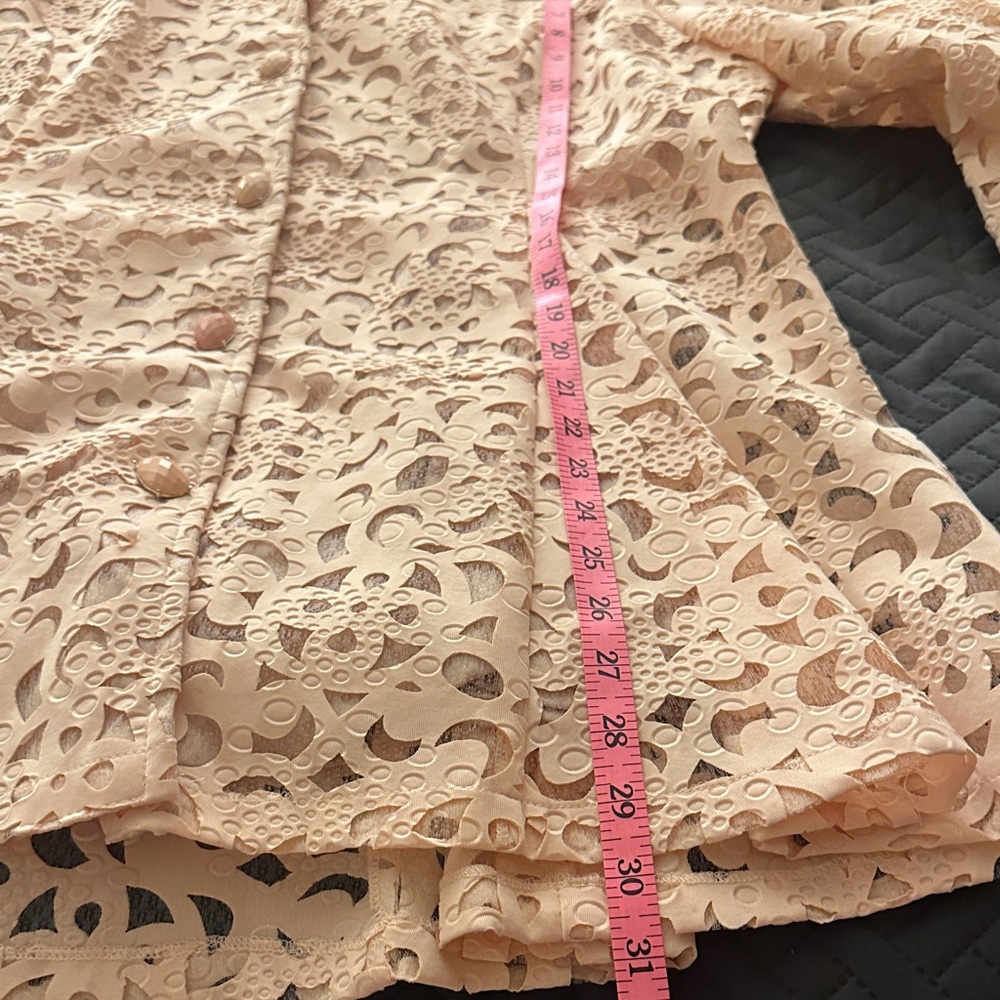Moshita Pale Pink Lace Button two piece suit - Picture 6 of 16